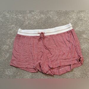 Stars Above Striped Red and White Women's Pajama/Lounge Shorts - Size Large
